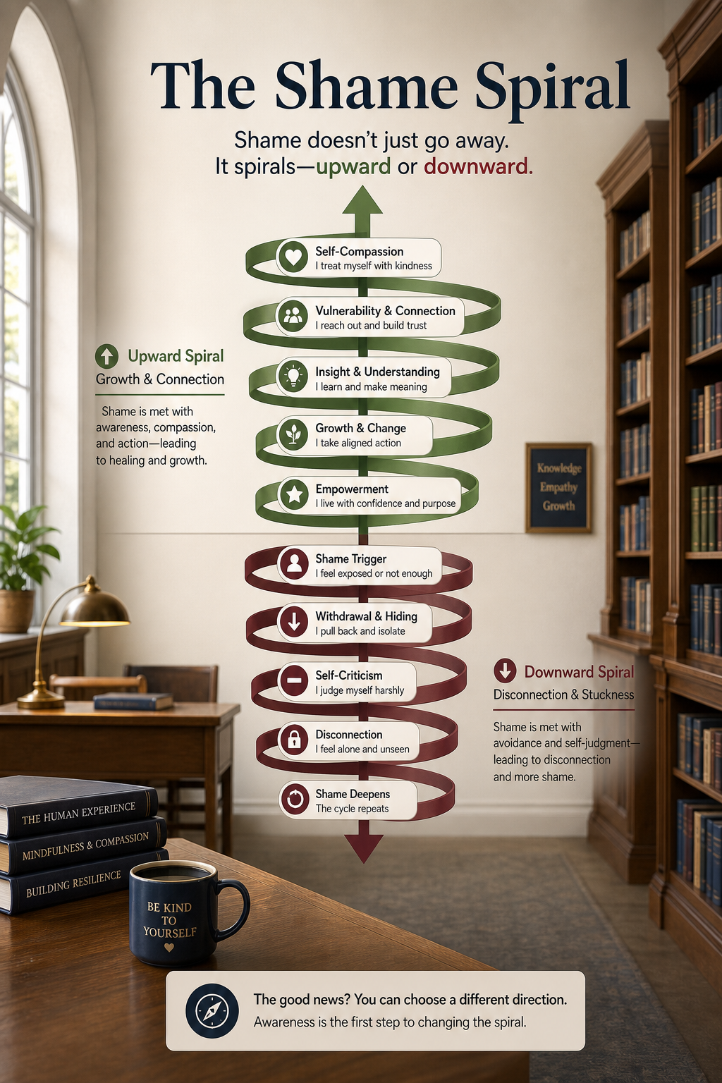 a graphic of the shame spiral